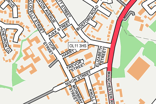 OL11 3HS map - OS OpenMap – Local (Ordnance Survey)