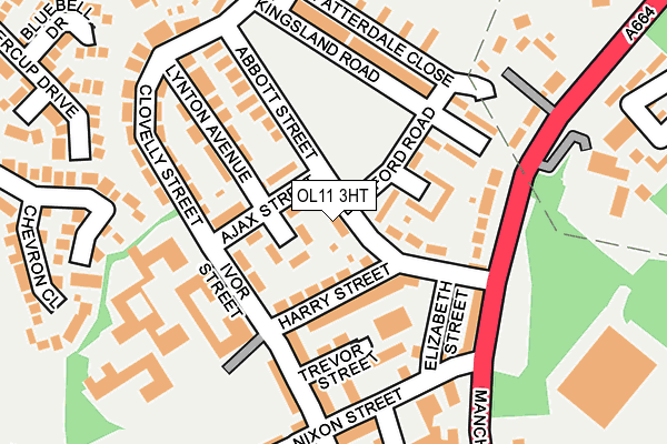 OL11 3HT map - OS OpenMap – Local (Ordnance Survey)