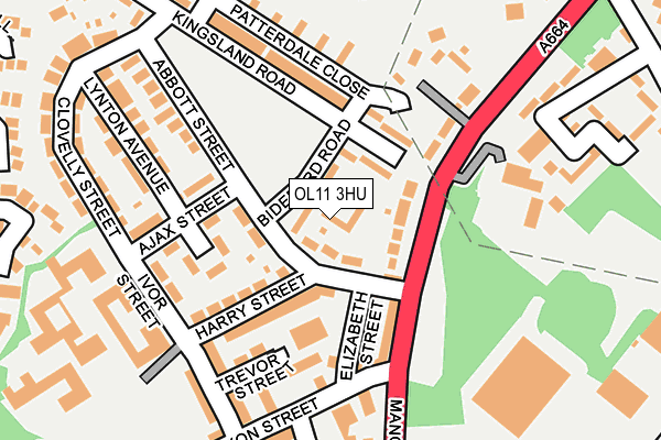 OL11 3HU map - OS OpenMap – Local (Ordnance Survey)