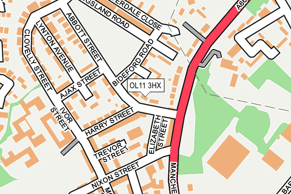 OL11 3HX map - OS OpenMap – Local (Ordnance Survey)