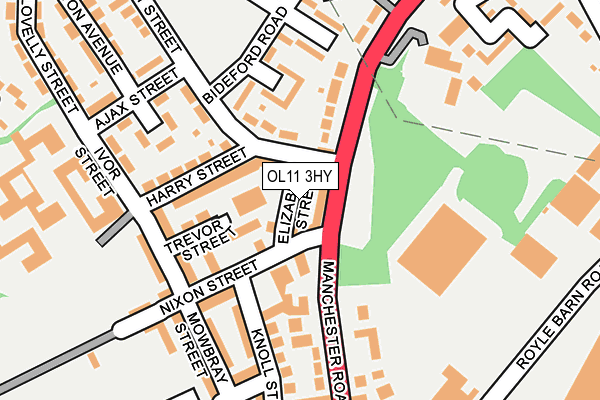 OL11 3HY map - OS OpenMap – Local (Ordnance Survey)