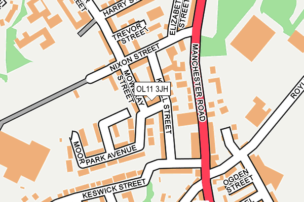 OL11 3JH map - OS OpenMap – Local (Ordnance Survey)