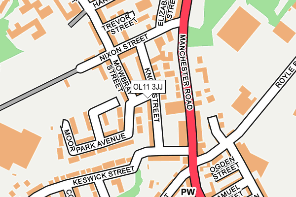 OL11 3JJ map - OS OpenMap – Local (Ordnance Survey)