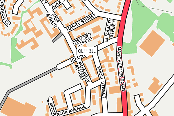 OL11 3JL map - OS OpenMap – Local (Ordnance Survey)