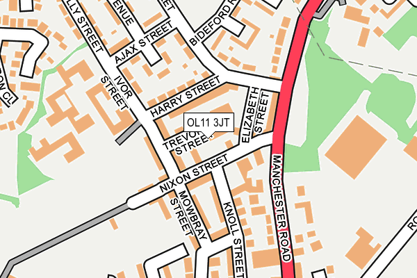 OL11 3JT map - OS OpenMap – Local (Ordnance Survey)