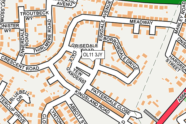 OL11 3JY map - OS OpenMap – Local (Ordnance Survey)