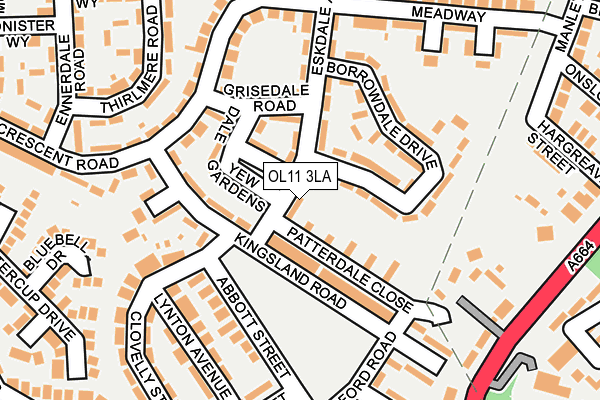 OL11 3LA map - OS OpenMap – Local (Ordnance Survey)