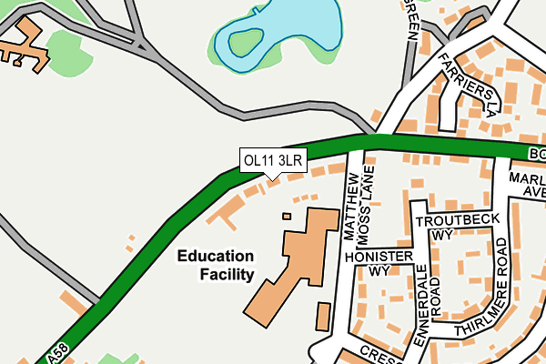 OL11 3LR map - OS OpenMap – Local (Ordnance Survey)