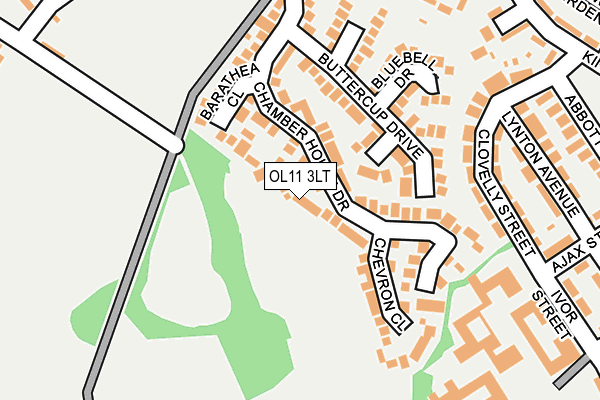 OL11 3LT map - OS OpenMap – Local (Ordnance Survey)