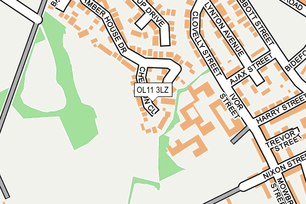 OL11 3LZ map - OS OpenMap – Local (Ordnance Survey)