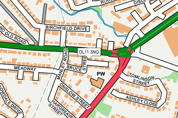 OL11 3NQ map - OS OpenMap – Local (Ordnance Survey)