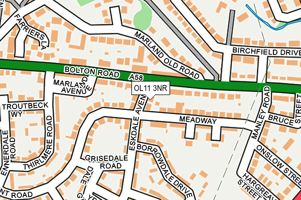 OL11 3NR map - OS OpenMap – Local (Ordnance Survey)