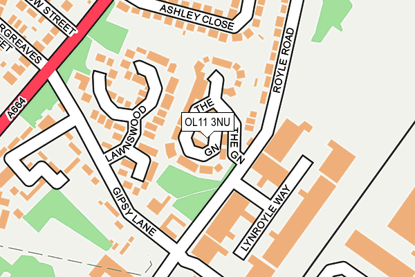 OL11 3NU map - OS OpenMap – Local (Ordnance Survey)