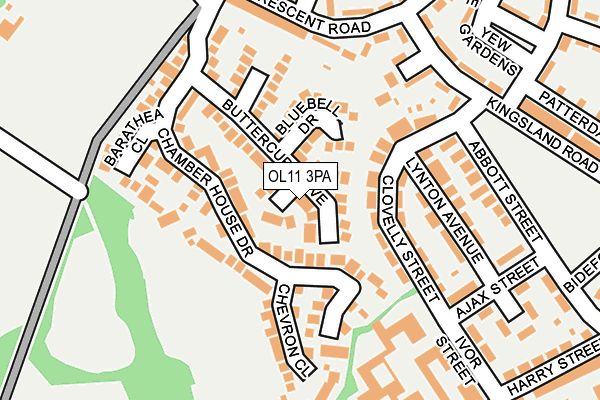 OL11 3PA map - OS OpenMap – Local (Ordnance Survey)
