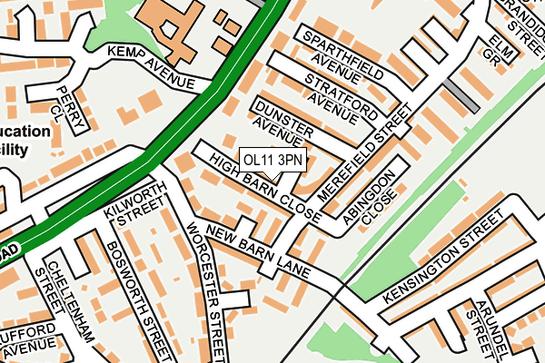OL11 3PN map - OS OpenMap – Local (Ordnance Survey)