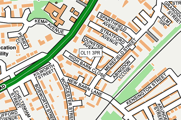 OL11 3PR map - OS OpenMap – Local (Ordnance Survey)