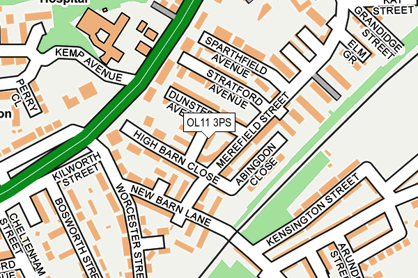 OL11 3PS map - OS OpenMap – Local (Ordnance Survey)