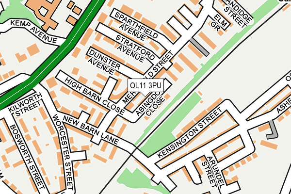 OL11 3PU map - OS OpenMap – Local (Ordnance Survey)