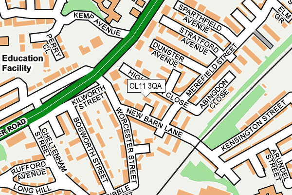 OL11 3QA map - OS OpenMap – Local (Ordnance Survey)