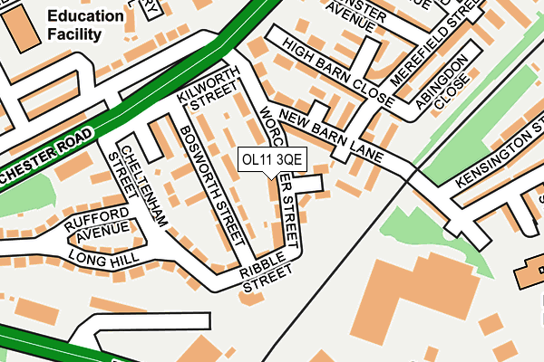 OL11 3QE map - OS OpenMap – Local (Ordnance Survey)