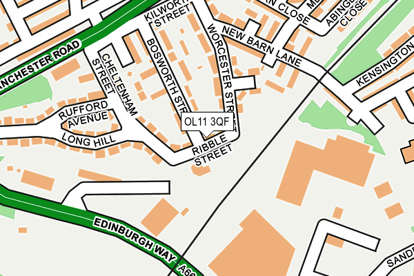 OL11 3QF map - OS OpenMap – Local (Ordnance Survey)