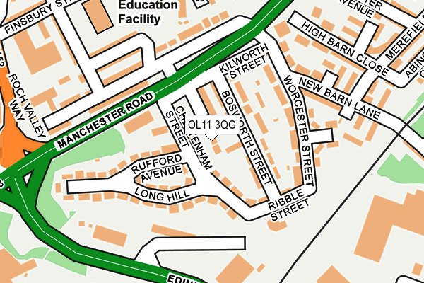 OL11 3QG map - OS OpenMap – Local (Ordnance Survey)