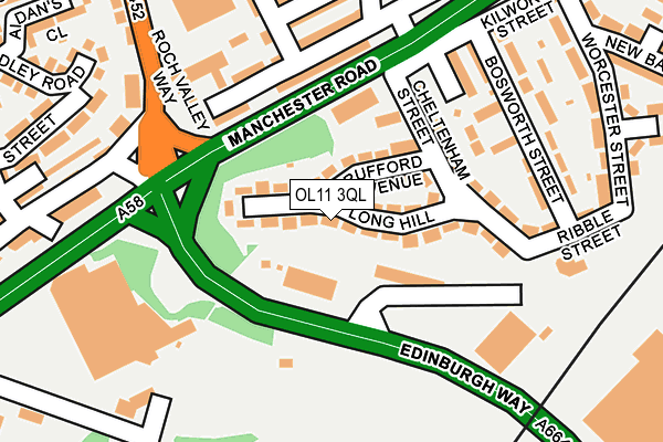 OL11 3QL map - OS OpenMap – Local (Ordnance Survey)