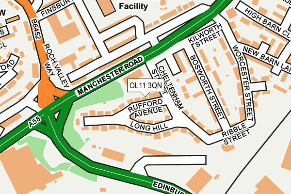 OL11 3QN map - OS OpenMap – Local (Ordnance Survey)