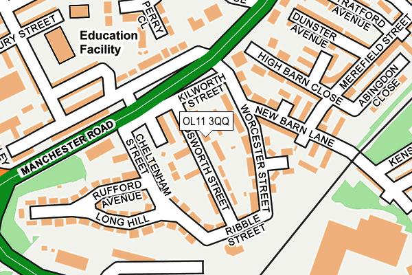 OL11 3QQ map - OS OpenMap – Local (Ordnance Survey)