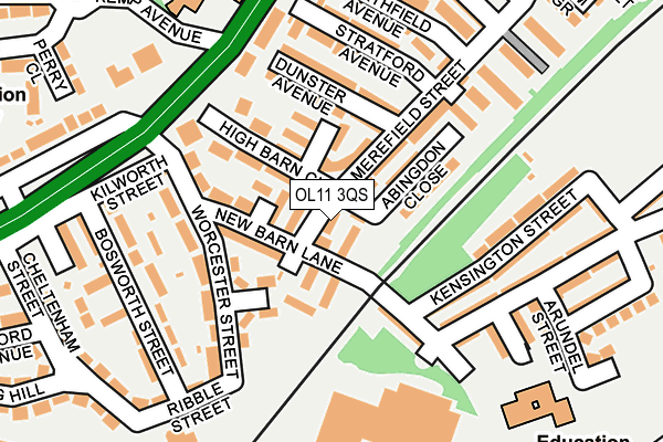 OL11 3QS map - OS OpenMap – Local (Ordnance Survey)