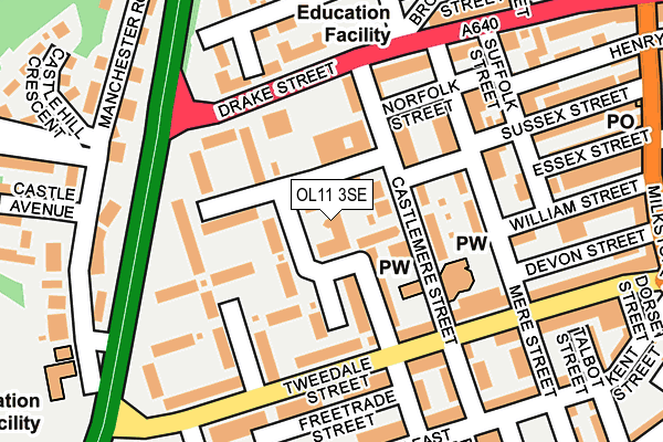 OL11 3SE map - OS OpenMap – Local (Ordnance Survey)