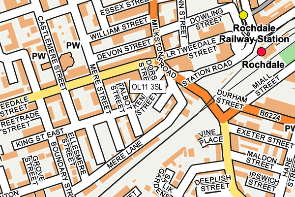 OL11 3SL map - OS OpenMap – Local (Ordnance Survey)