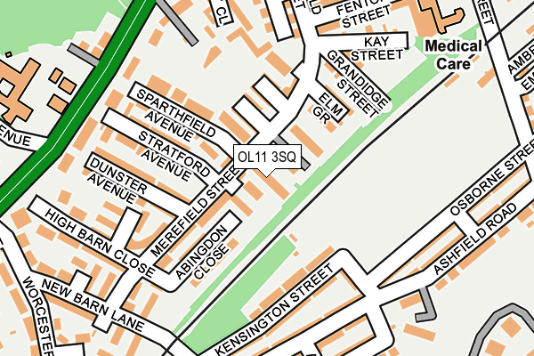 OL11 3SQ map - OS OpenMap – Local (Ordnance Survey)