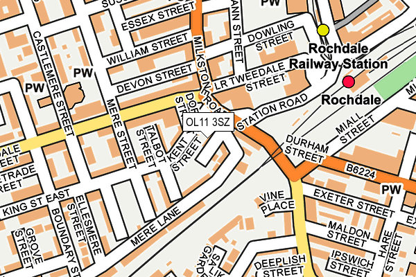 OL11 3SZ map - OS OpenMap – Local (Ordnance Survey)