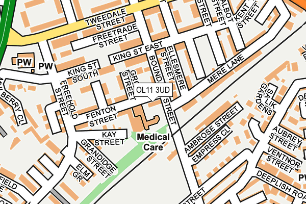 OL11 3UD map - OS OpenMap – Local (Ordnance Survey)