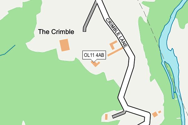 OL11 4AB map - OS OpenMap – Local (Ordnance Survey)