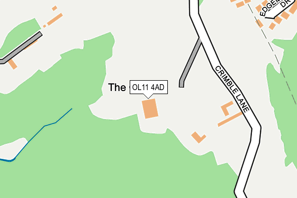 OL11 4AD map - OS OpenMap – Local (Ordnance Survey)