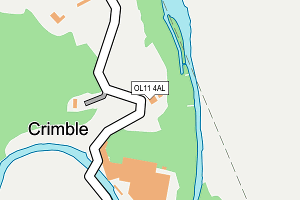 OL11 4AL map - OS OpenMap – Local (Ordnance Survey)