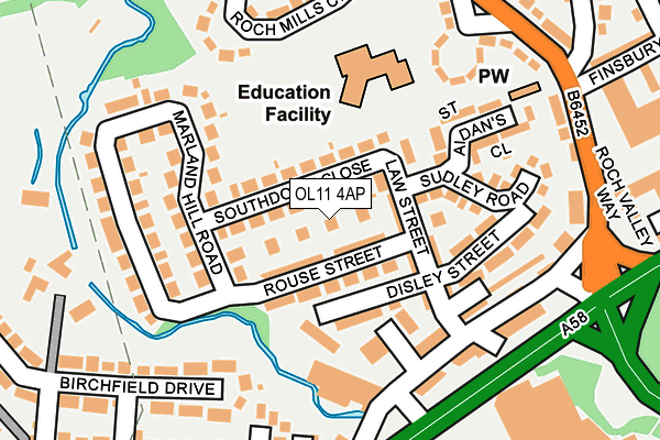 OL11 4AP map - OS OpenMap – Local (Ordnance Survey)