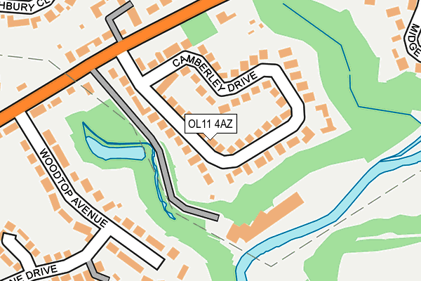 OL11 4AZ map - OS OpenMap – Local (Ordnance Survey)