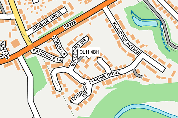 OL11 4BH map - OS OpenMap – Local (Ordnance Survey)