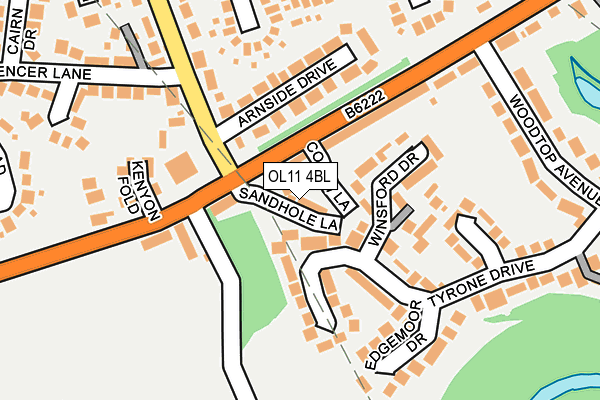 OL11 4BL map - OS OpenMap – Local (Ordnance Survey)