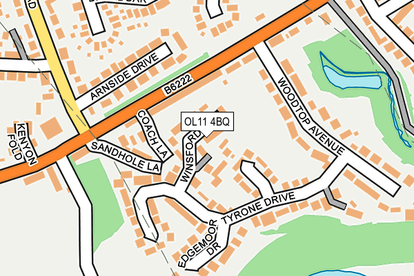 OL11 4BQ map - OS OpenMap – Local (Ordnance Survey)