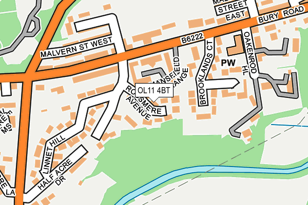 OL11 4BT map - OS OpenMap – Local (Ordnance Survey)