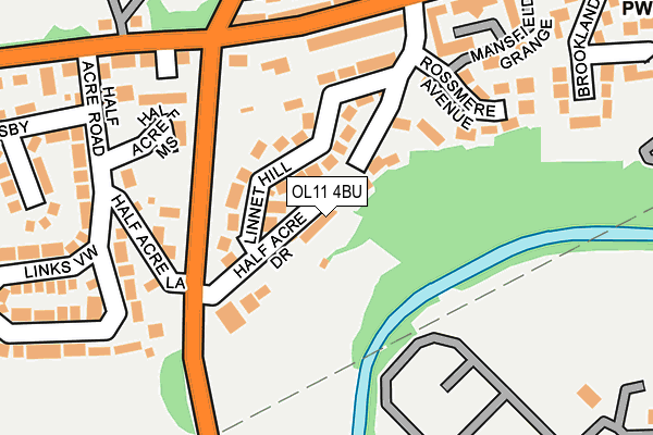 OL11 4BU map - OS OpenMap – Local (Ordnance Survey)