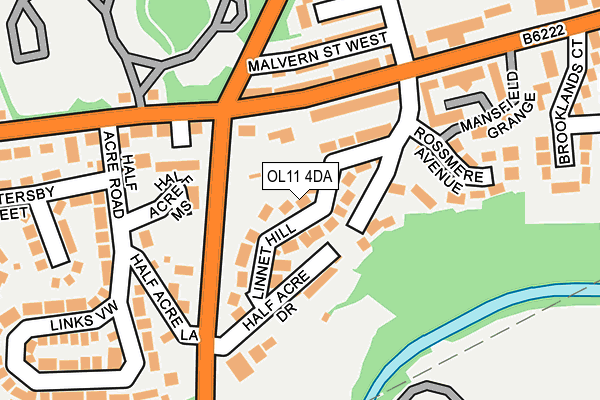 OL11 4DA map - OS OpenMap – Local (Ordnance Survey)