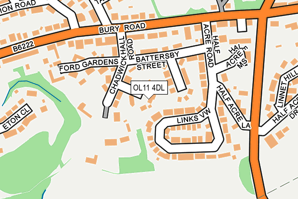 OL11 4DL map - OS OpenMap – Local (Ordnance Survey)