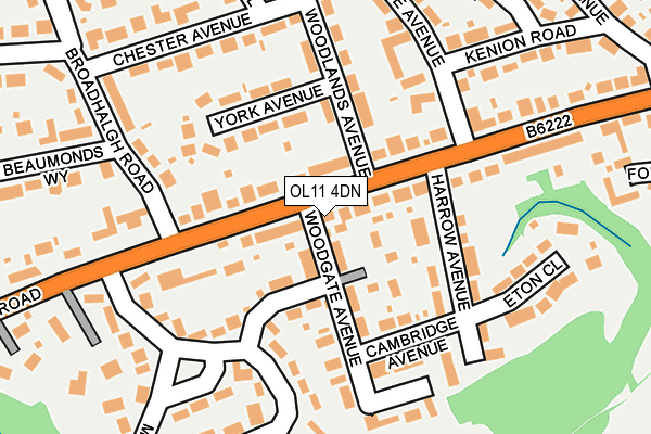 OL11 4DN map - OS OpenMap – Local (Ordnance Survey)