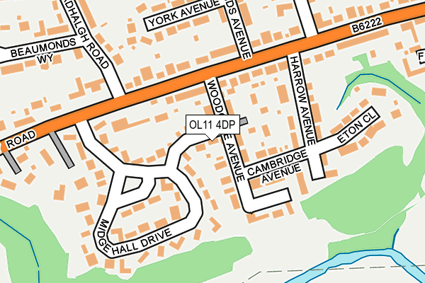 OL11 4DP map - OS OpenMap – Local (Ordnance Survey)