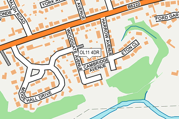 OL11 4DR map - OS OpenMap – Local (Ordnance Survey)